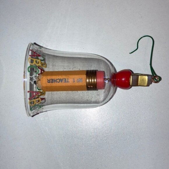πβ¨ No. 1 Teacher 2001 Bell Ornament | Glass Christmas Ornament - Picture 5 of 6